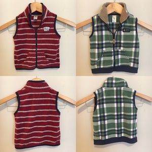 TWO Carters Vests Fleece Boys 24m